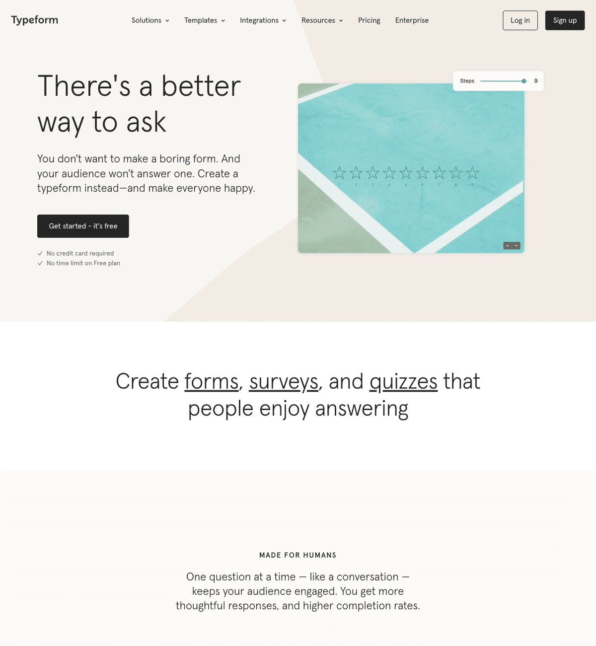 Typeform screenshot 1