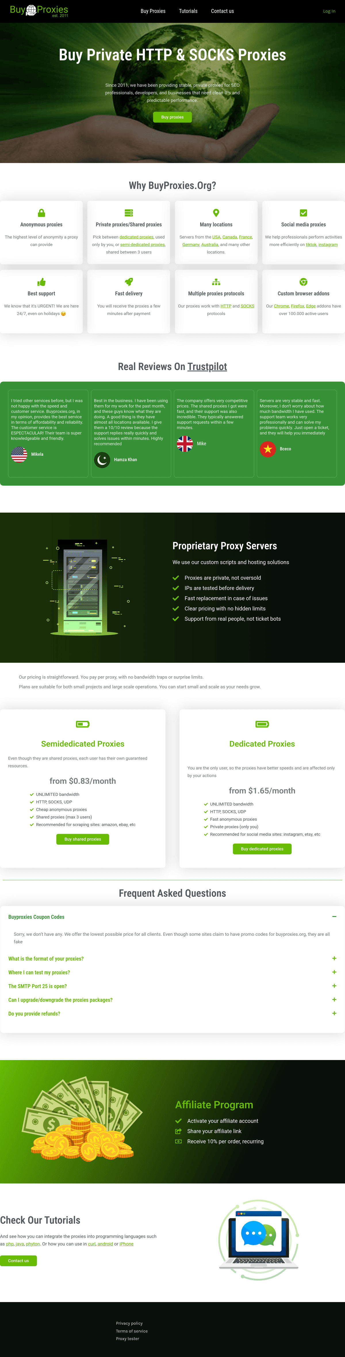 BuyProxies screenshot 1
