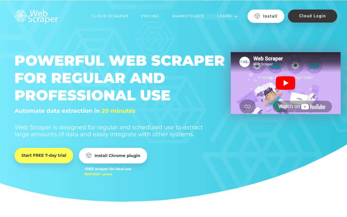WebScraper screenshot 1