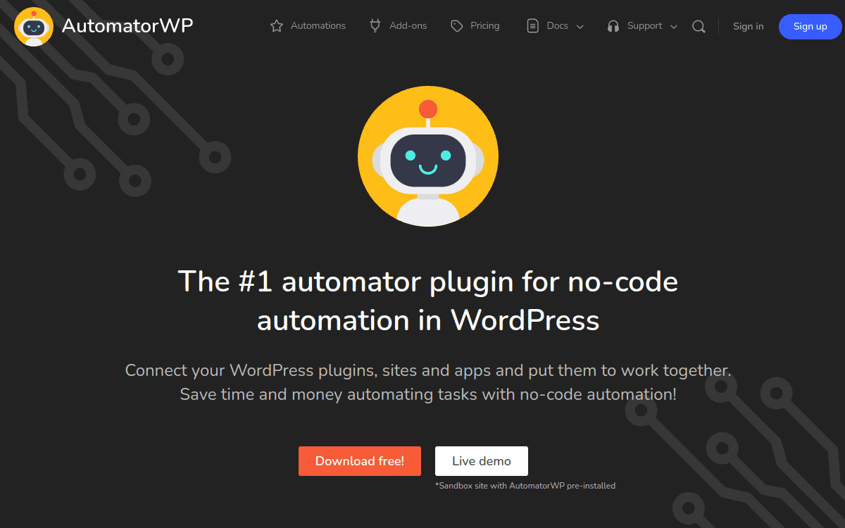 AutomatorWP screenshot 1