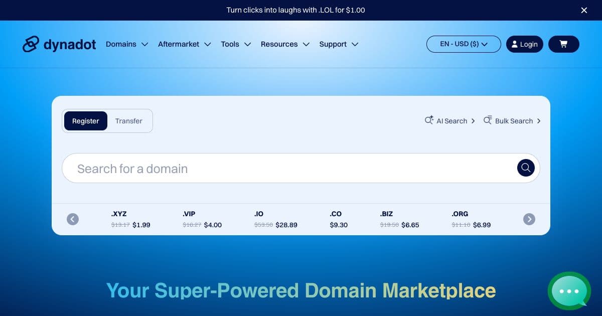 Dynadot screenshot 1