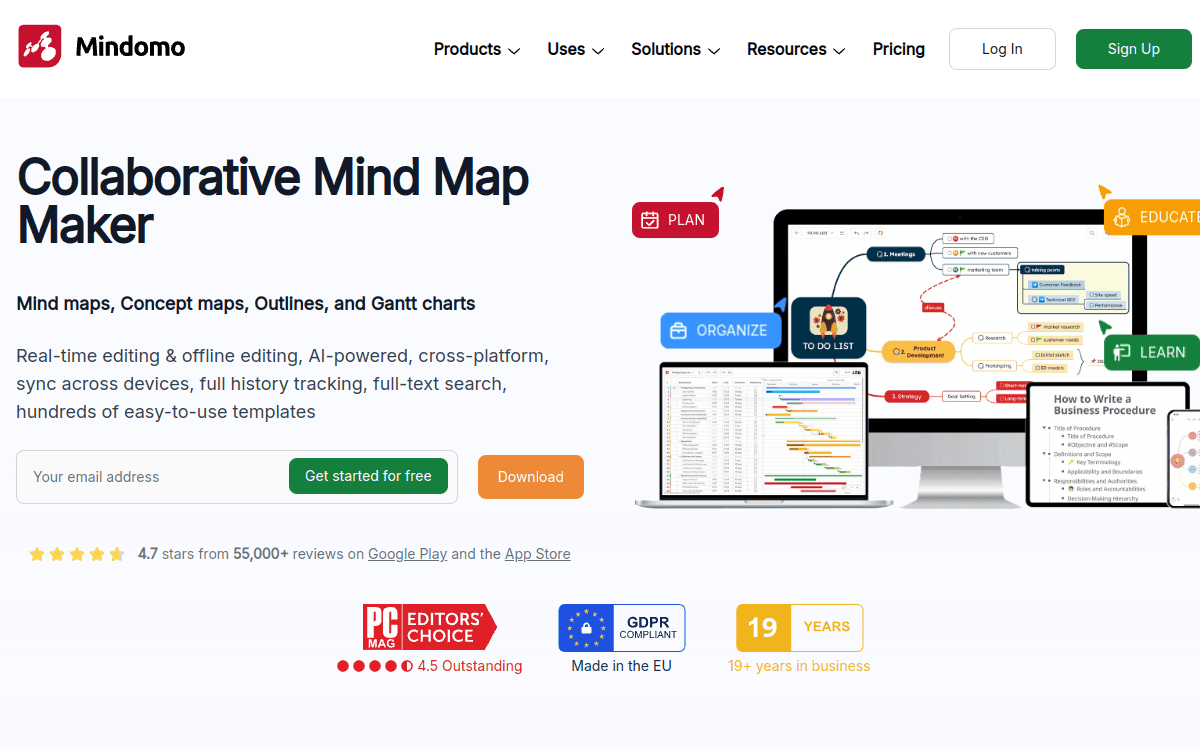 Mindomo screenshot 1