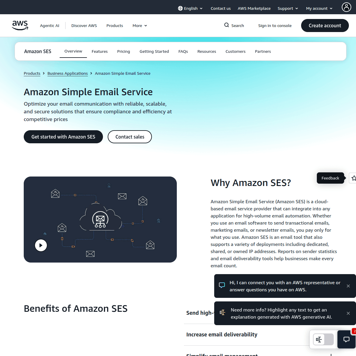 Amazon Simple Email Service (SES) screenshot 1