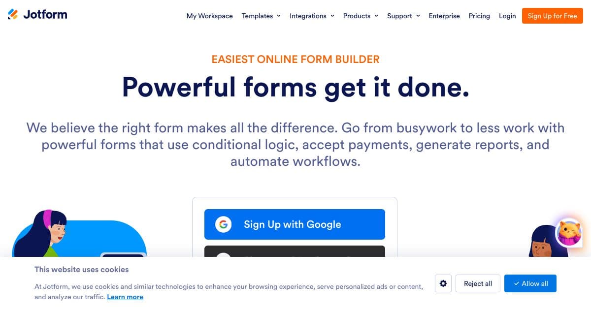 JotForm screenshot 1