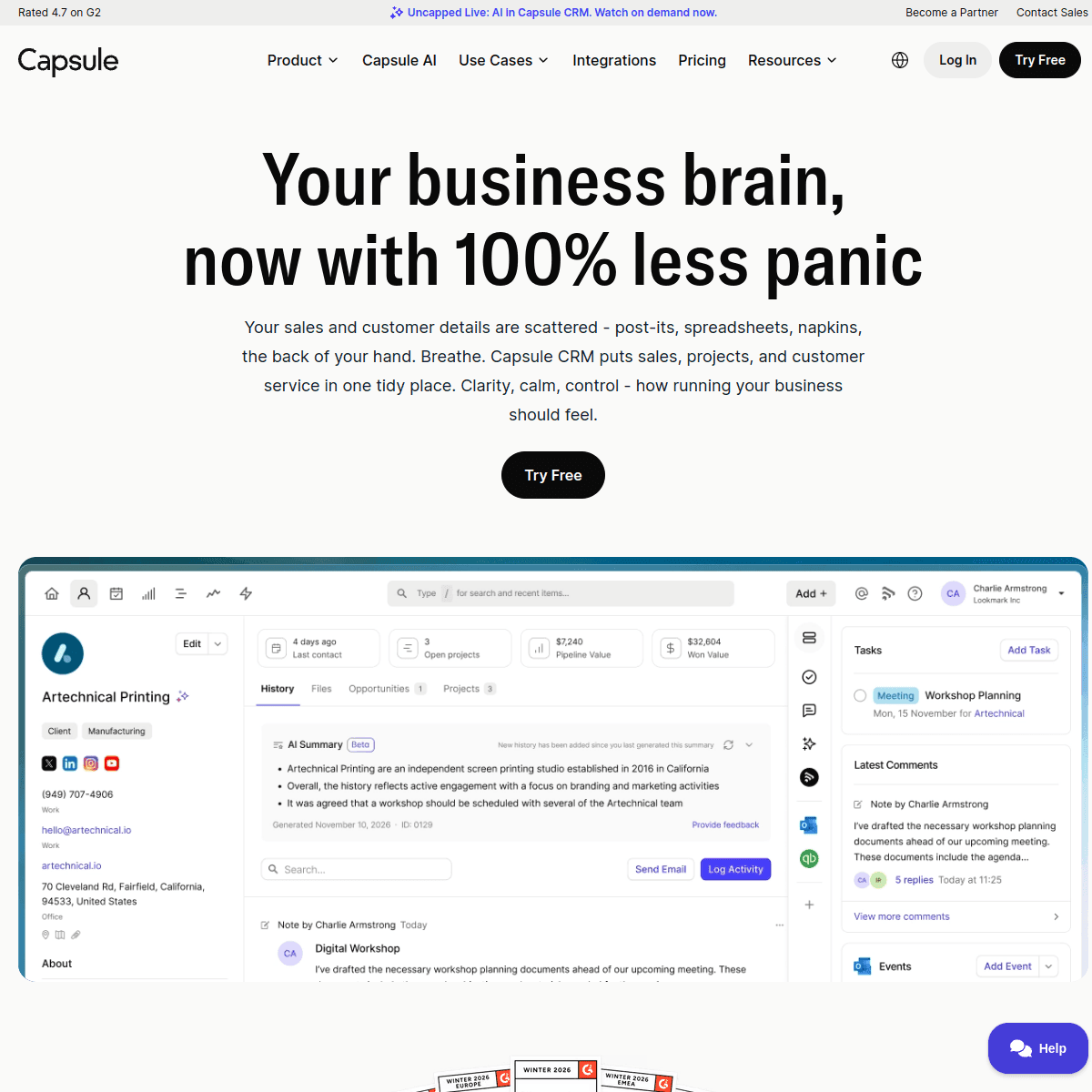 CapsuleCRM screenshot 1