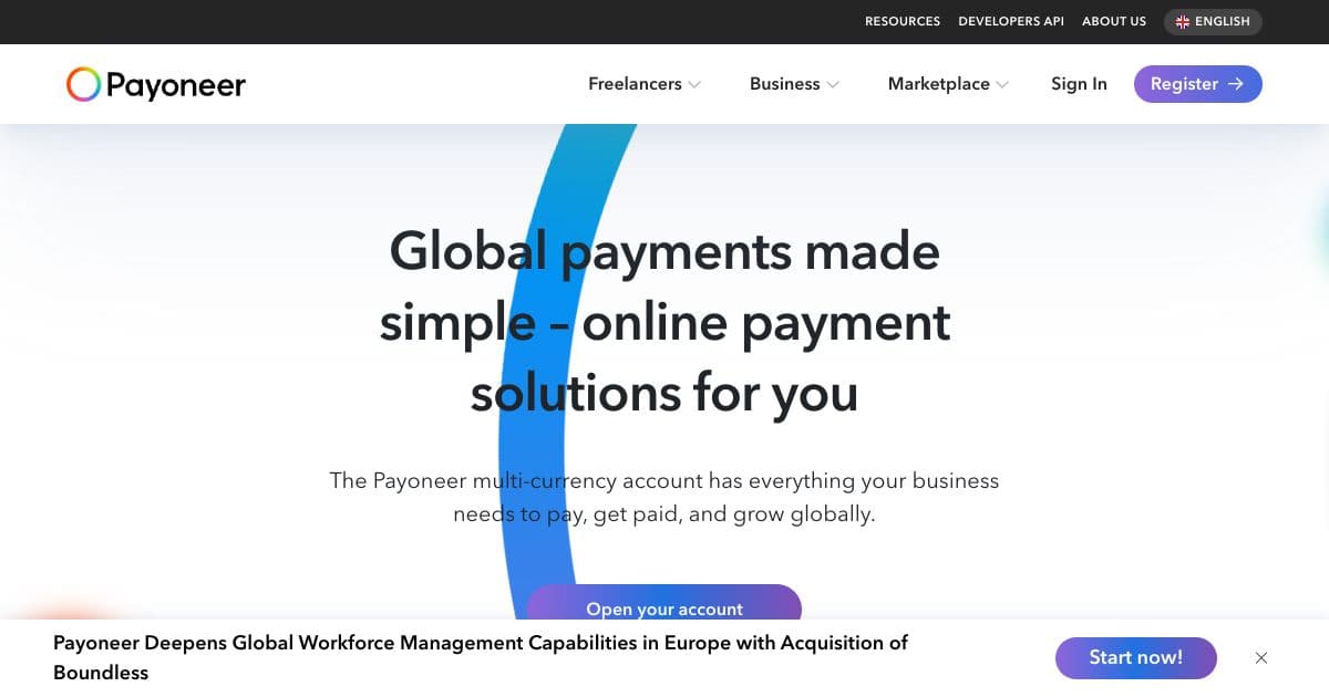 Payoneer screenshot 1