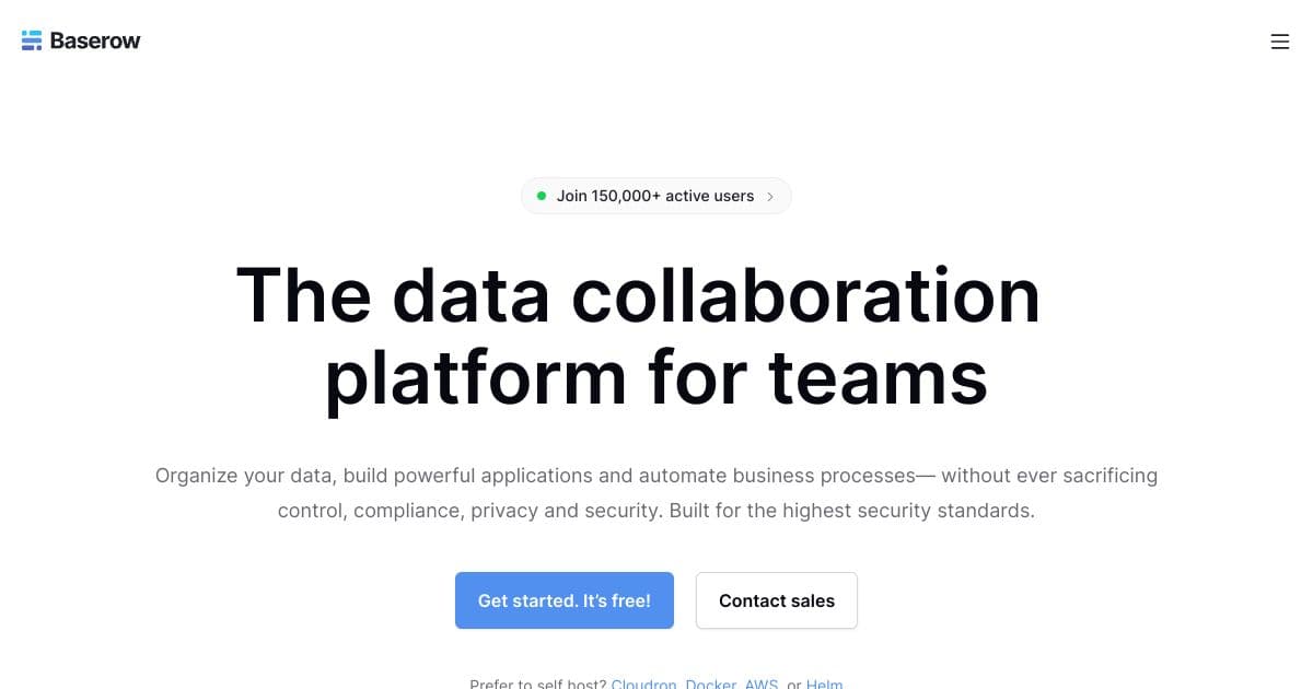Baserow screenshot 1
