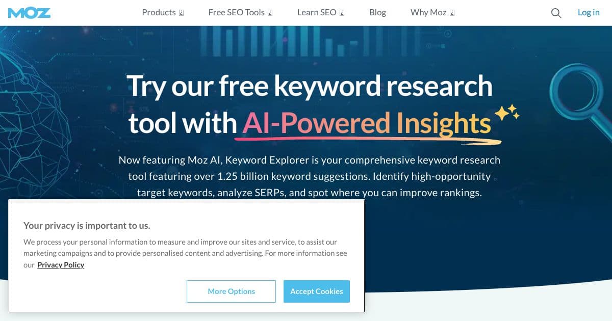 Moz Keyword Explorer screenshot 1