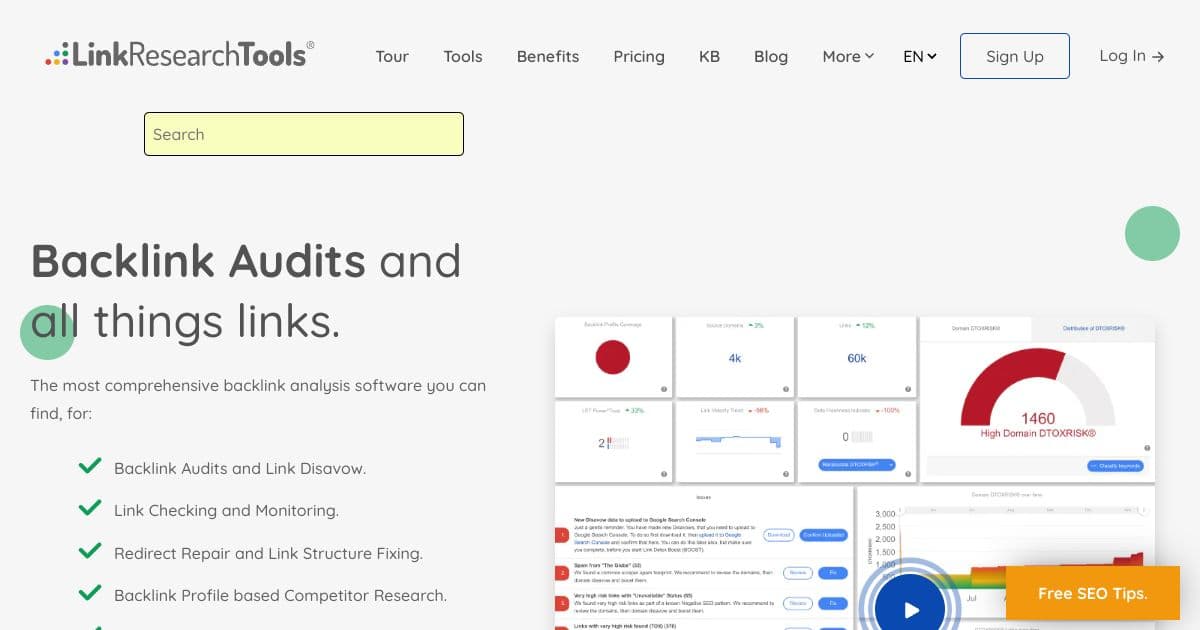 LinkResearchTools screenshot 1