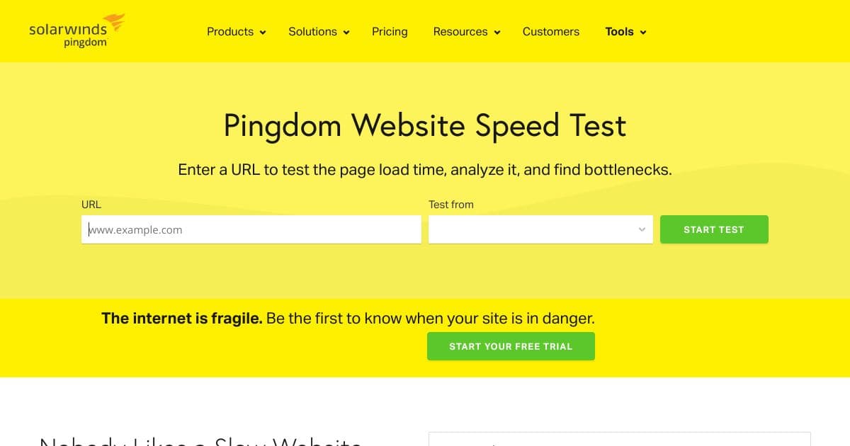 Pingdom screenshot 1