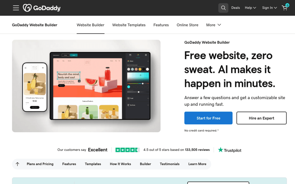 Godaddy Website Builder screenshot 1