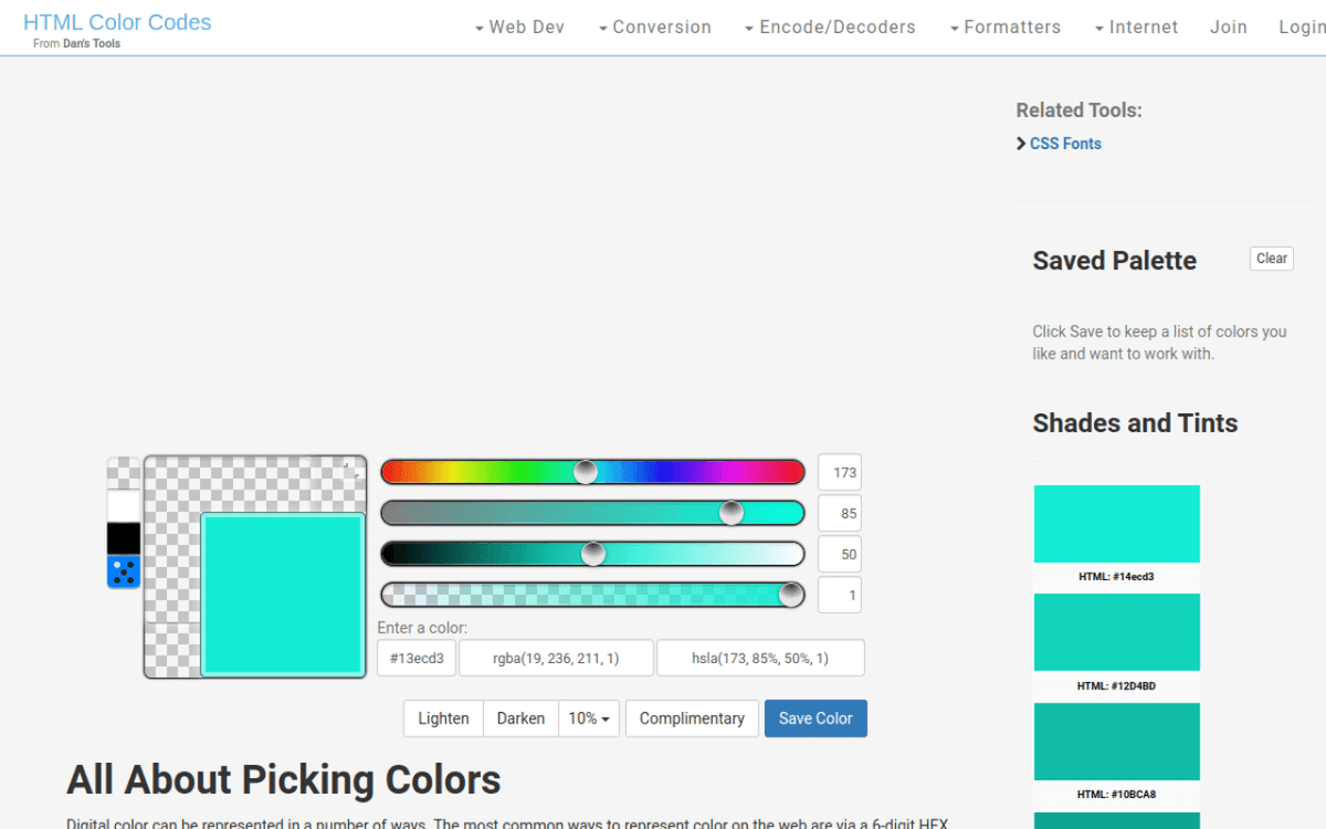 Hex Color Picker Tool screenshot 1