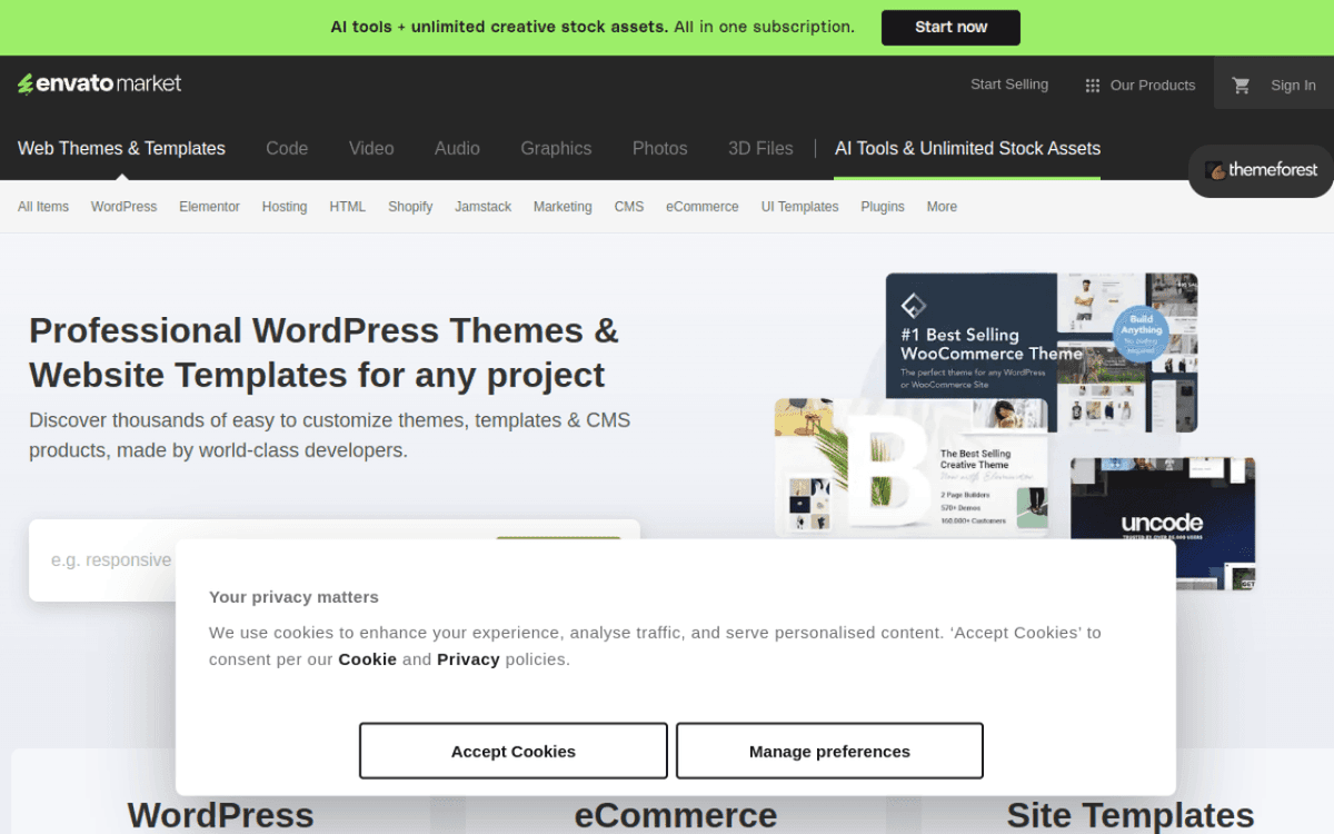 ThemeForest screenshot 1