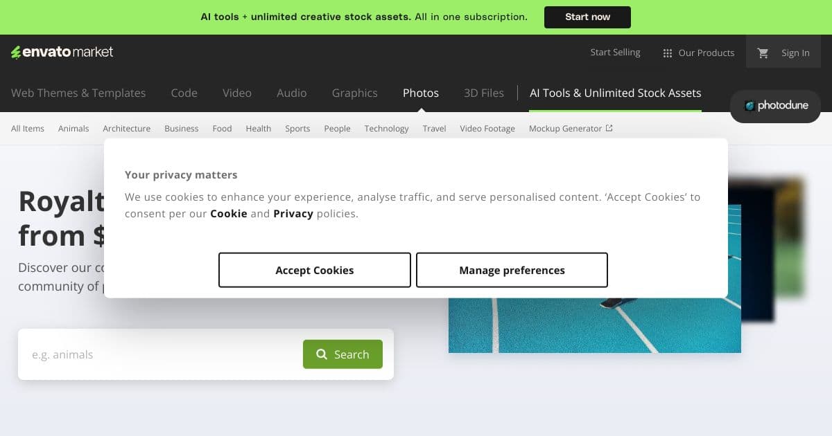 PhotoDune screenshot 1