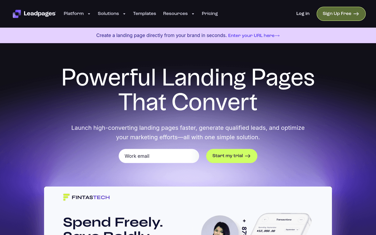 Leadpages screenshot 1