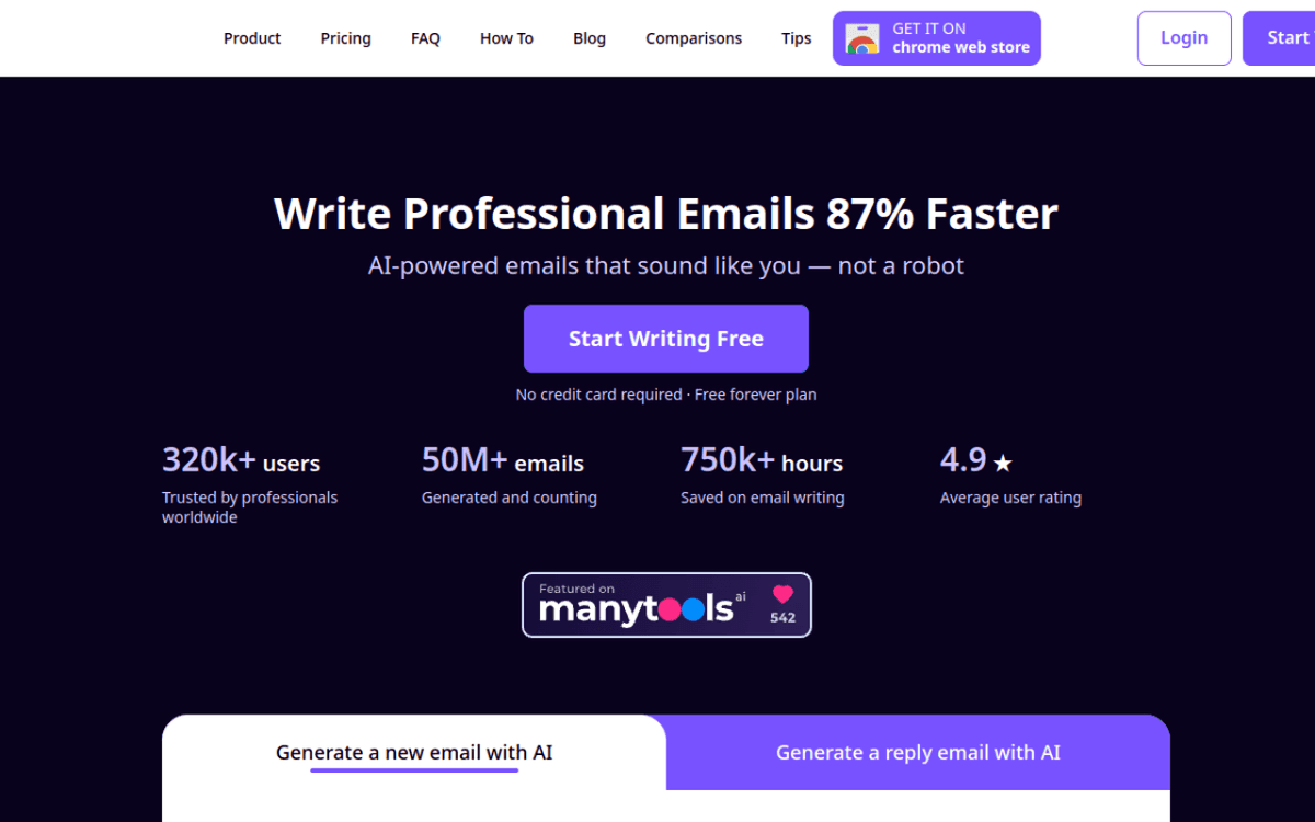 WriteMail.ai screenshot 1