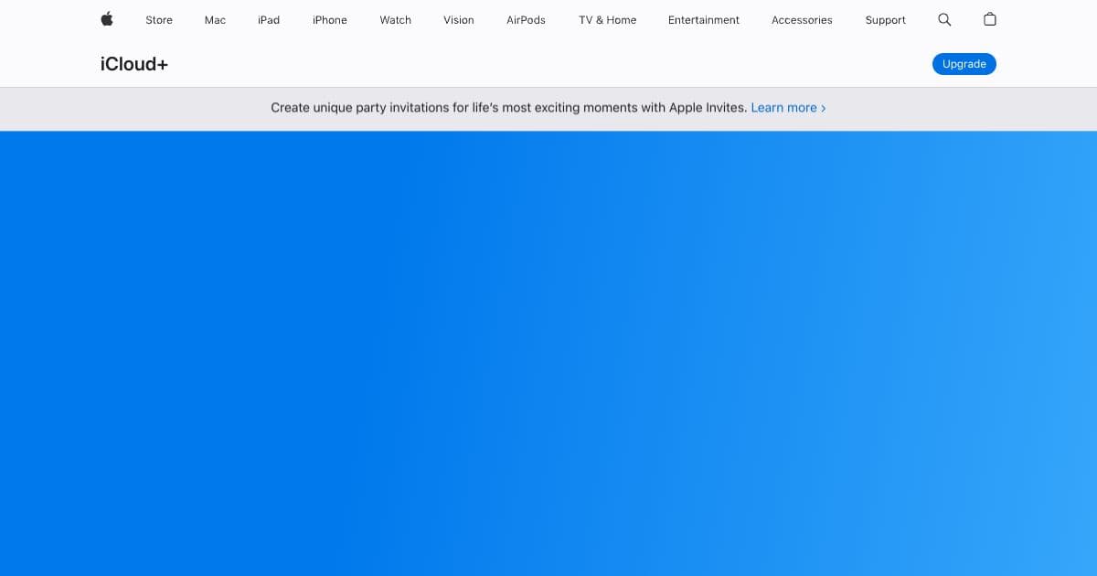 Apple iCloud screenshot 1