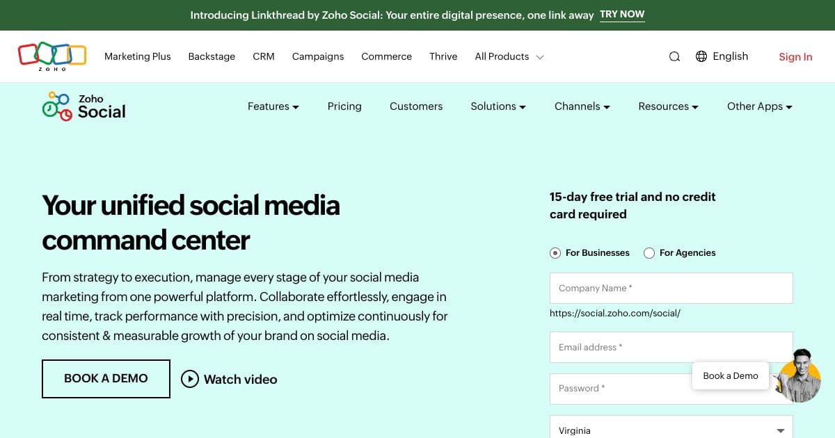 ZohoSocial screenshot 1