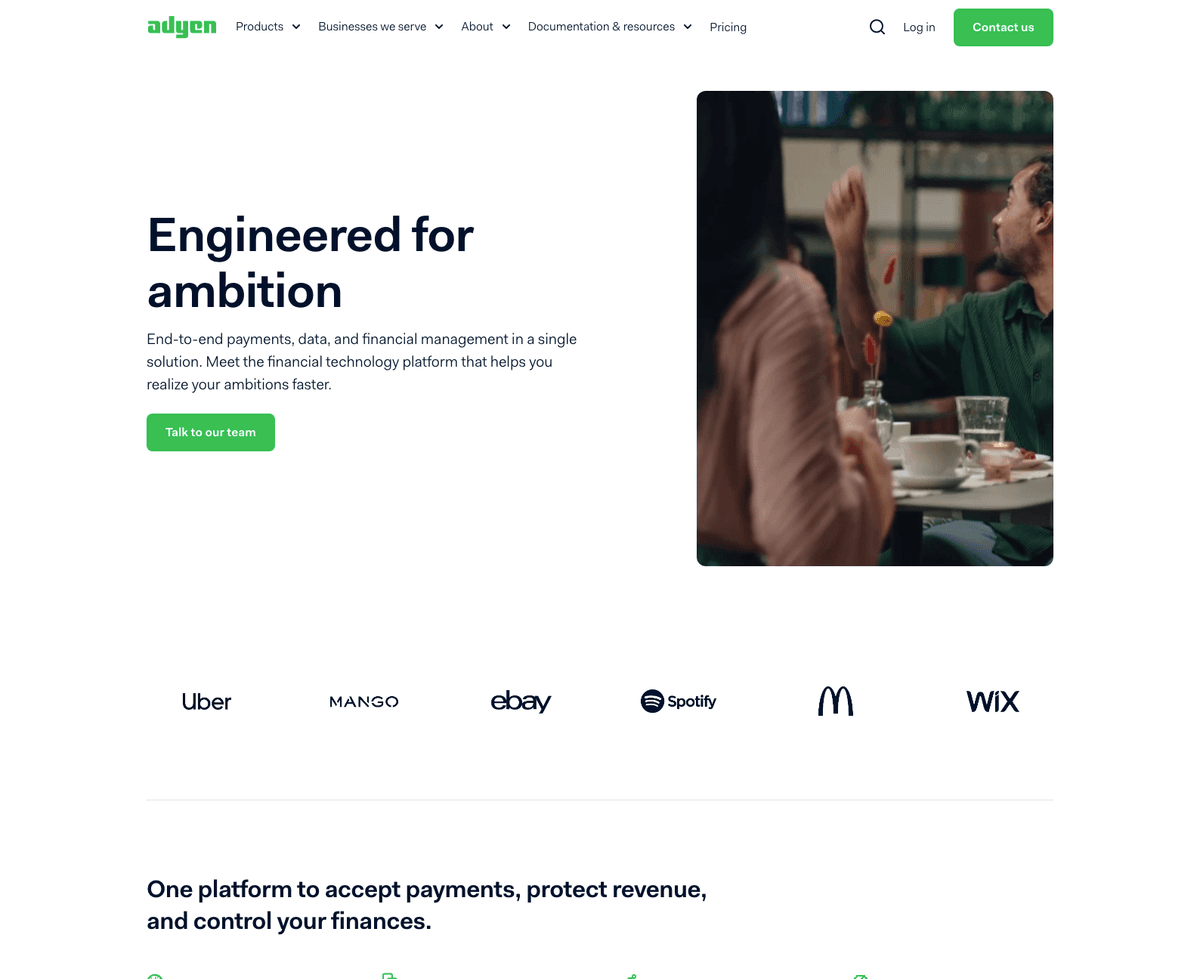 Adyen screenshot 1