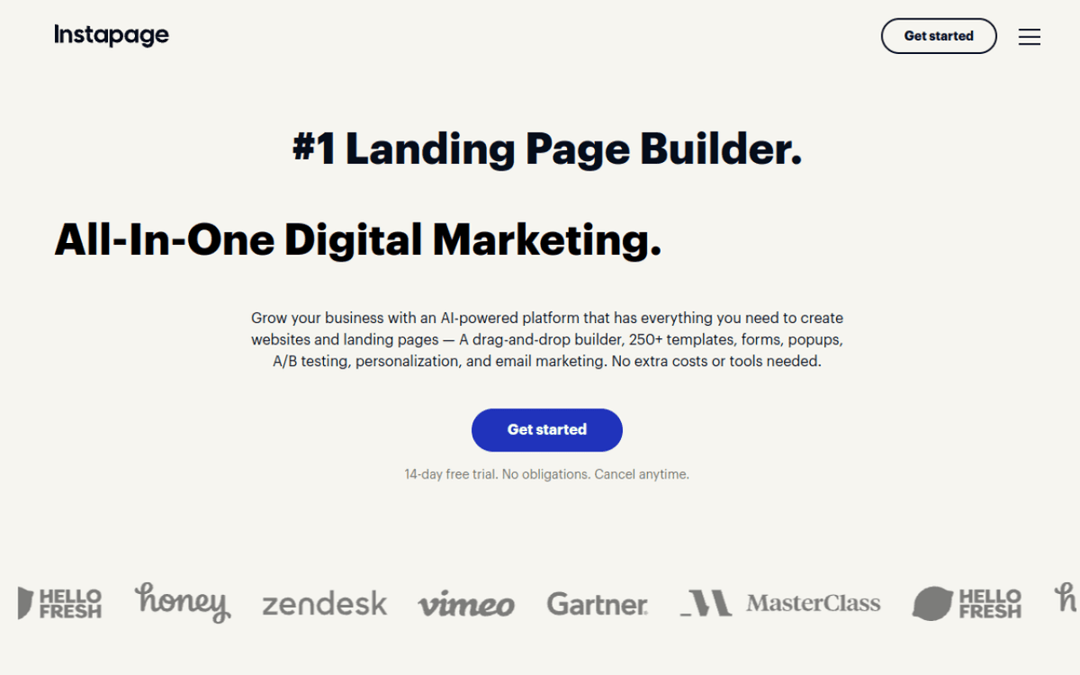 Instapage screenshot 1