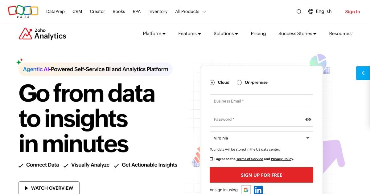 ZohoAnalytics screenshot 1
