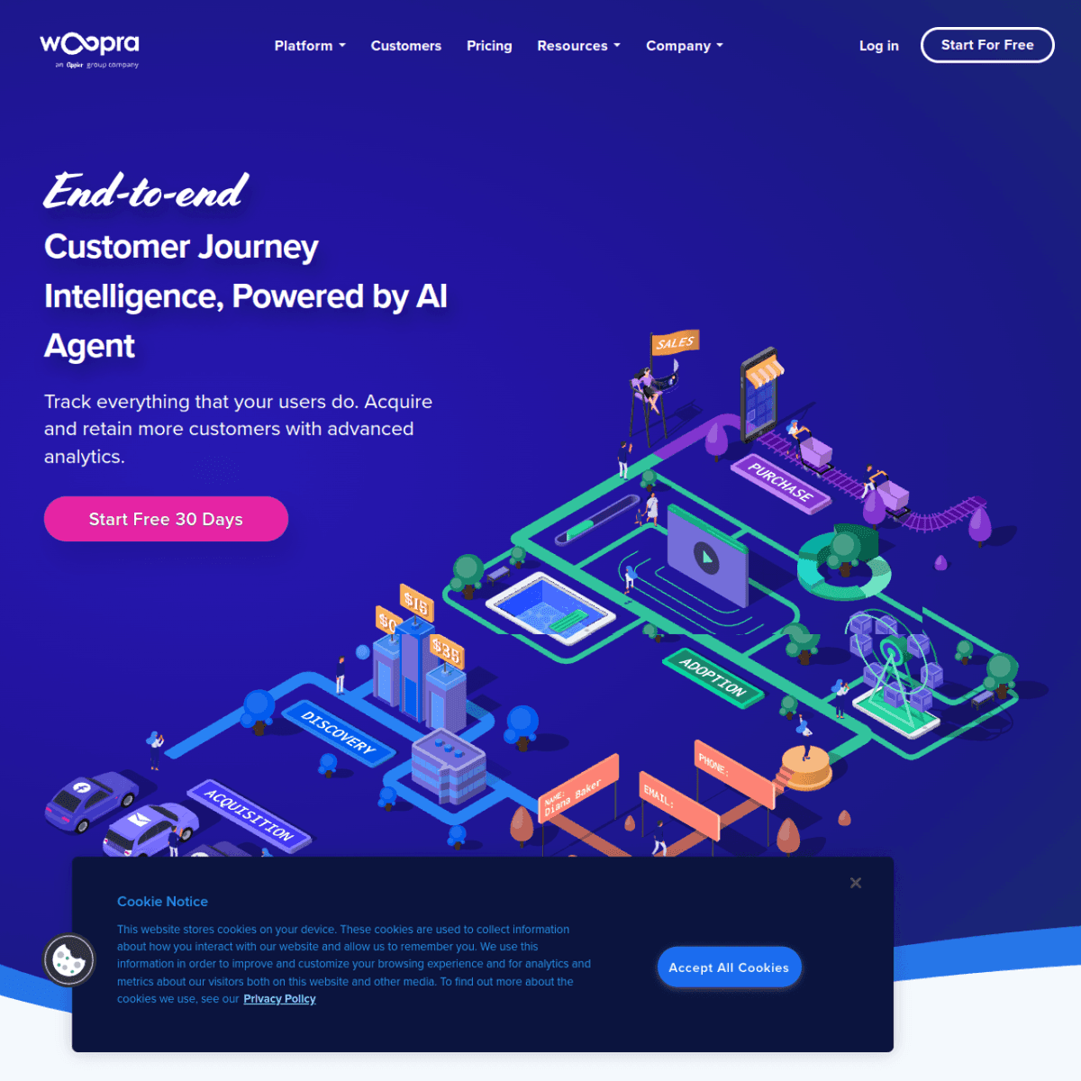 Woopra screenshot 1