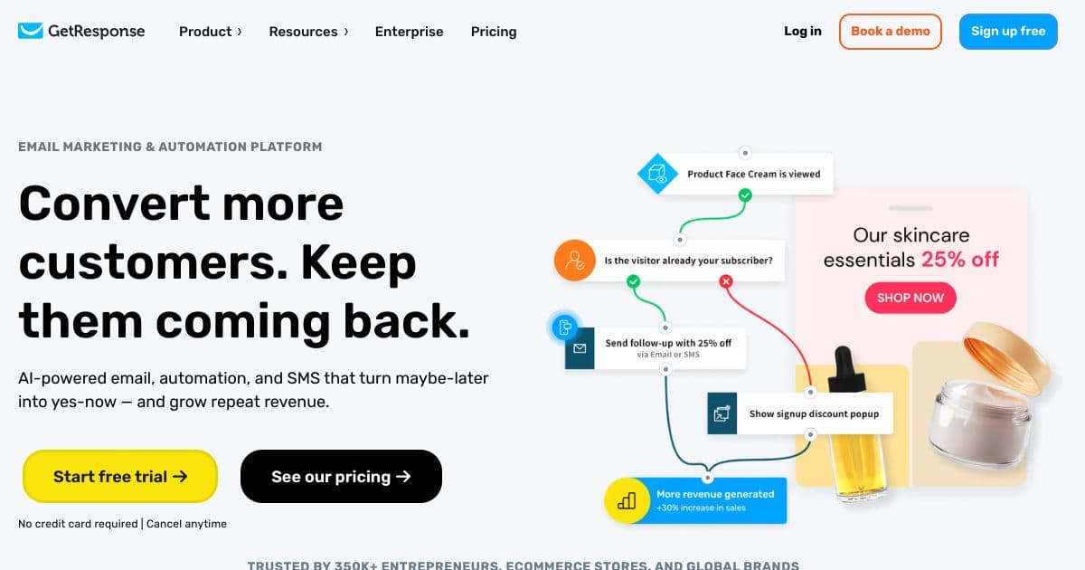 GetResponse screenshot 1