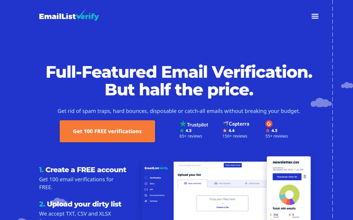 EmailListVerify screenshot 1