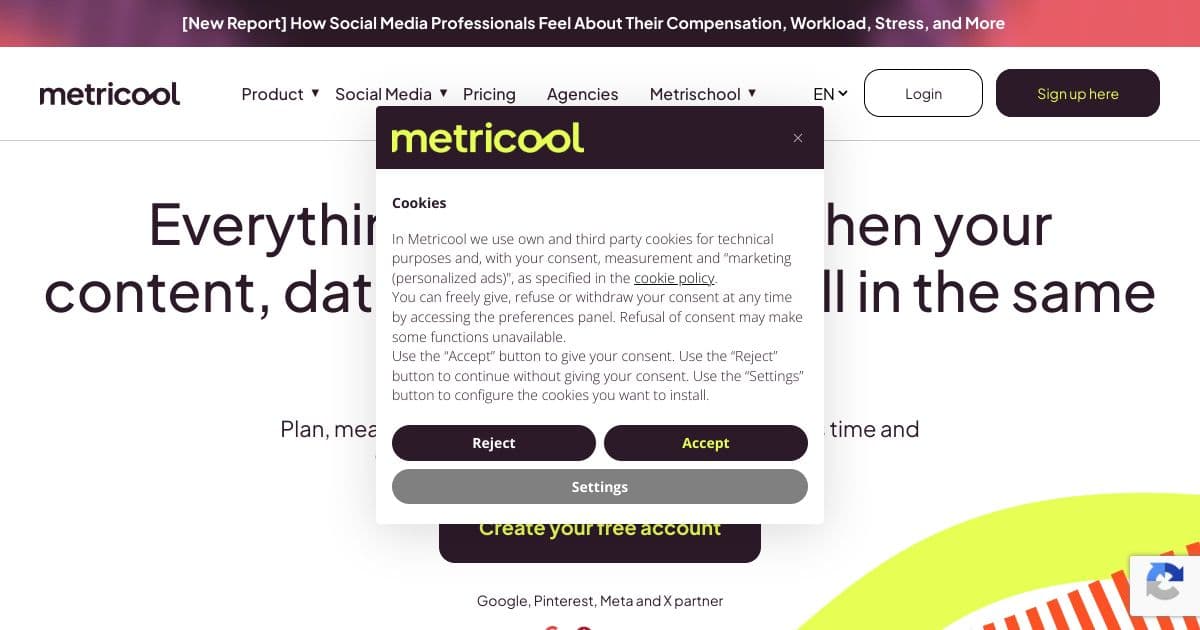 Metricool screenshot 1
