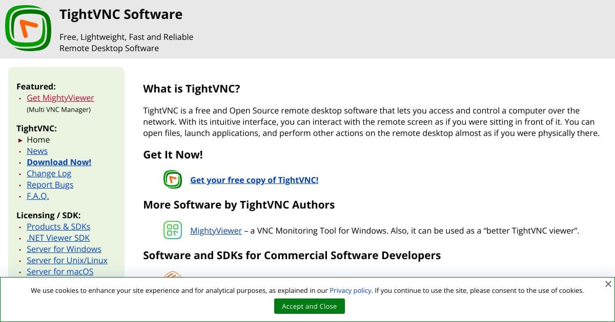 TightVNC  screenshot 1