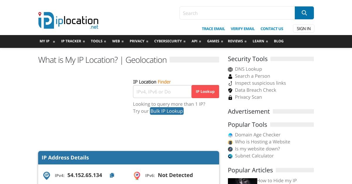 IPLocation screenshot 1
