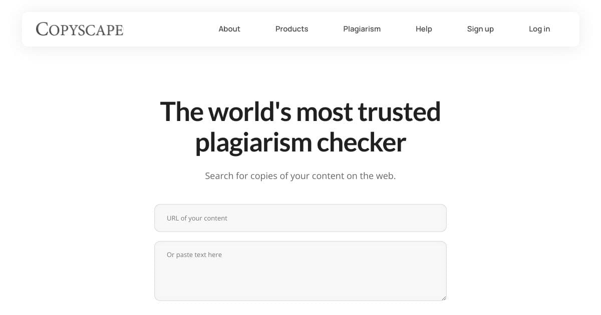 Copyscape screenshot 1