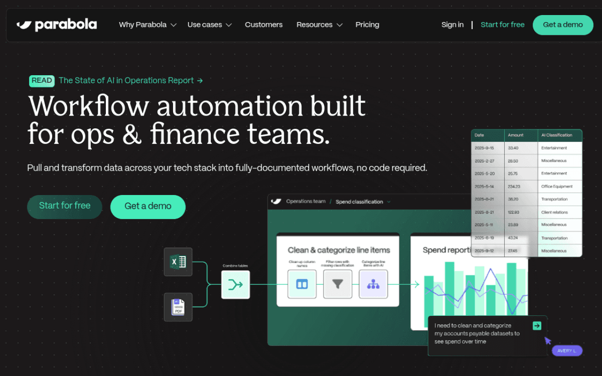 Parabola.io screenshot 1
