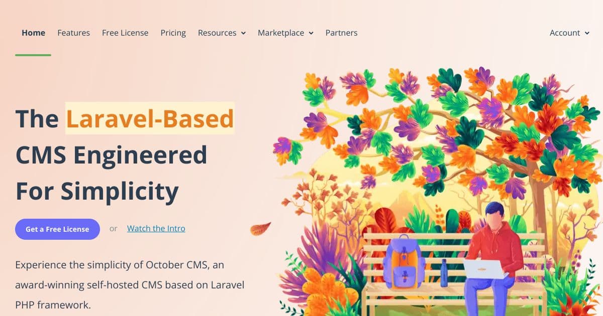 Octobercms screenshot 1