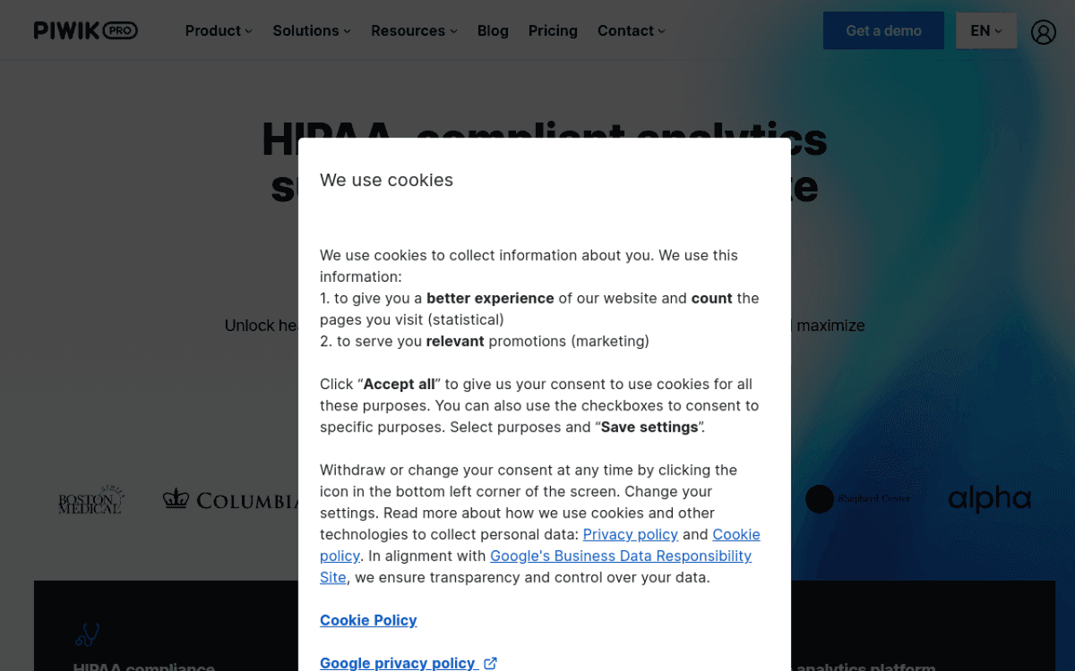 PiwikPro screenshot 1