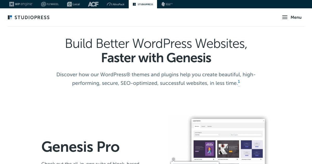 StudioPress screenshot 1