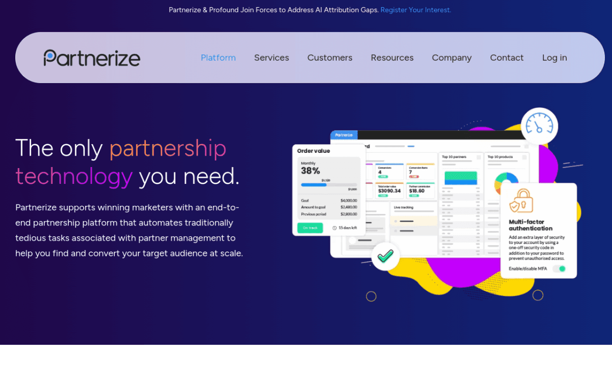 Partnertize screenshot 1