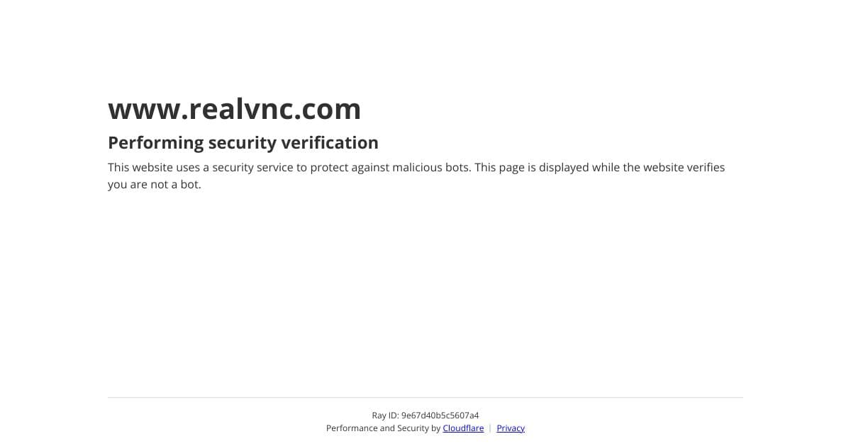 RealVNC screenshot 1