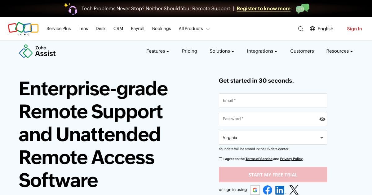 Zoho Assist screenshot 1