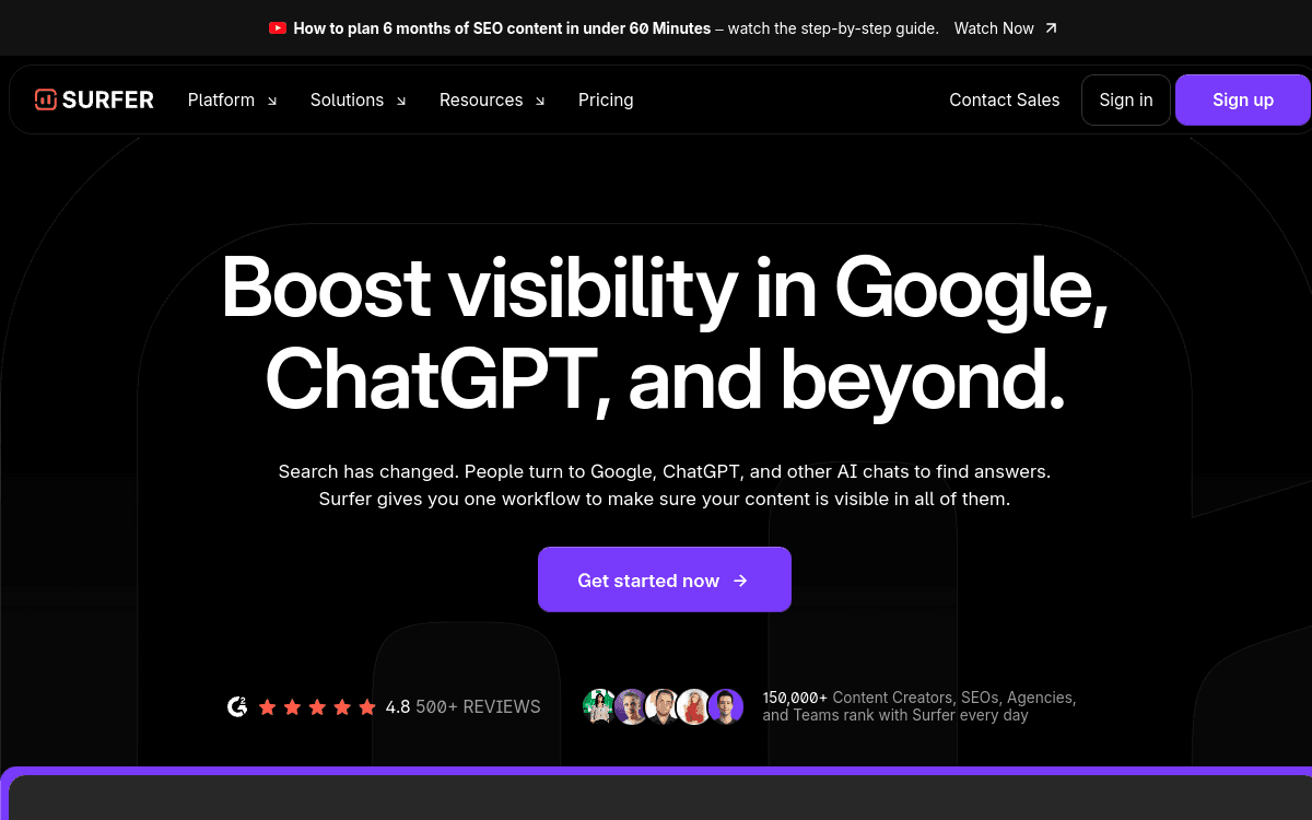 SurferSEO screenshot 1