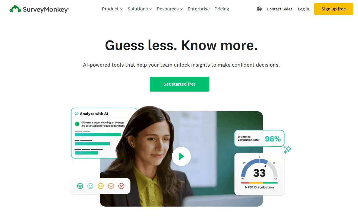SurveyMonkey screenshot 1