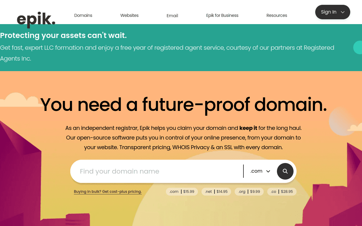 Epik Domain Registration screenshot 1