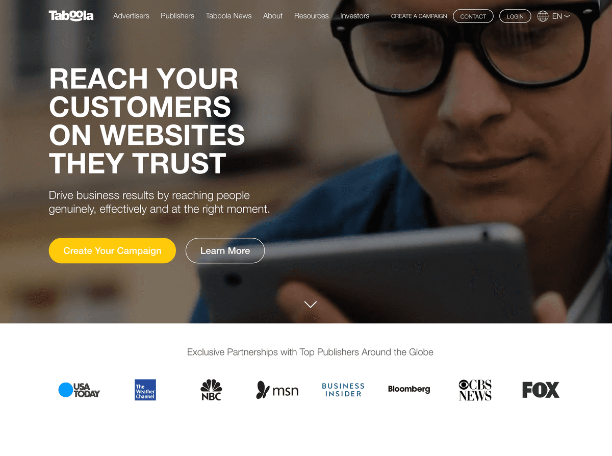 Taboola screenshot 1