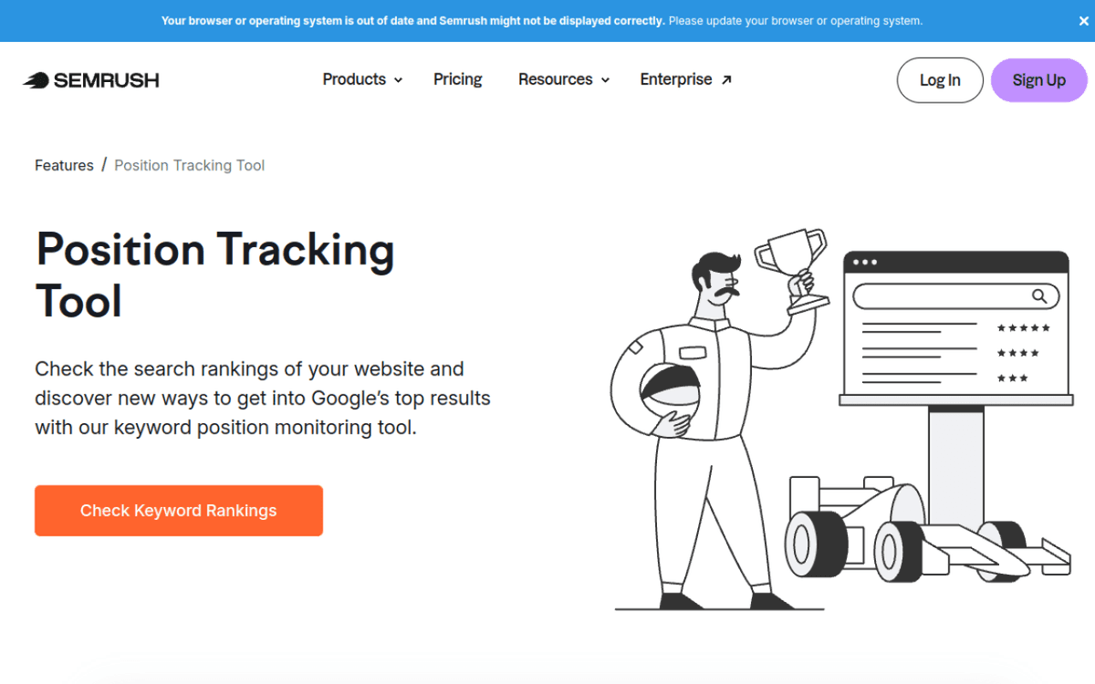 SEMrush Position Tracking screenshot 1