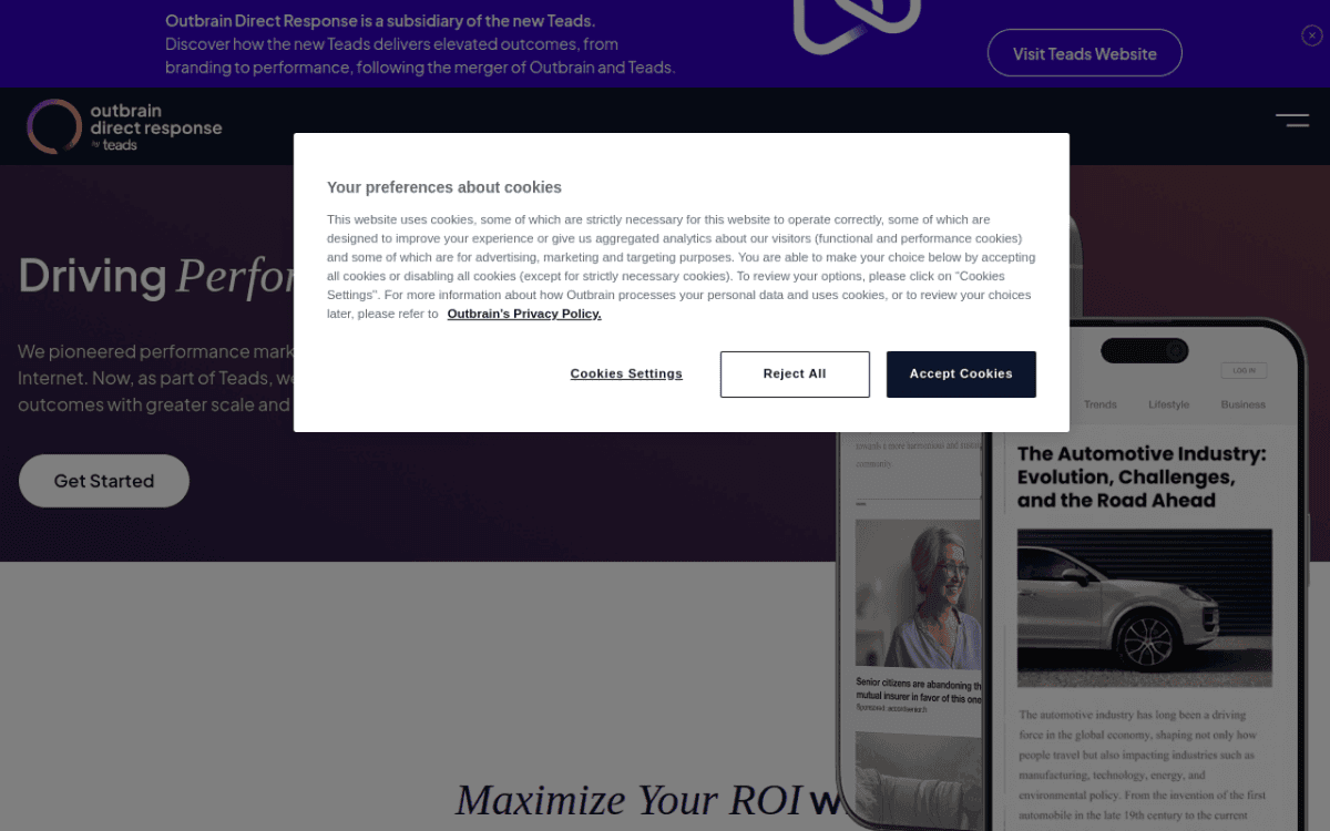 OutBrain screenshot 1