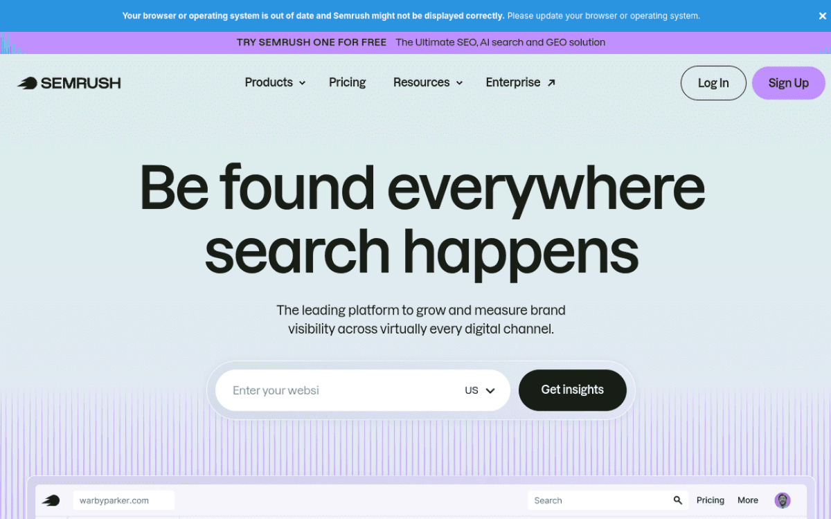 Semrush screenshot 1