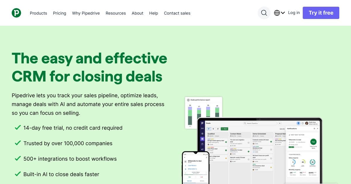 PipeDrive screenshot 1