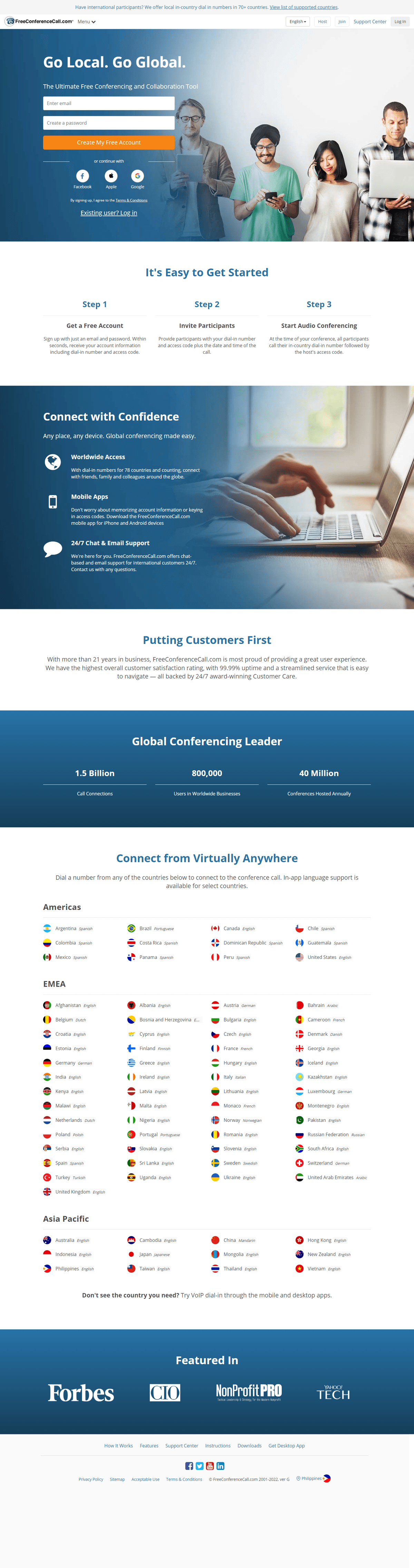 FreeConferenceCall screenshot 1