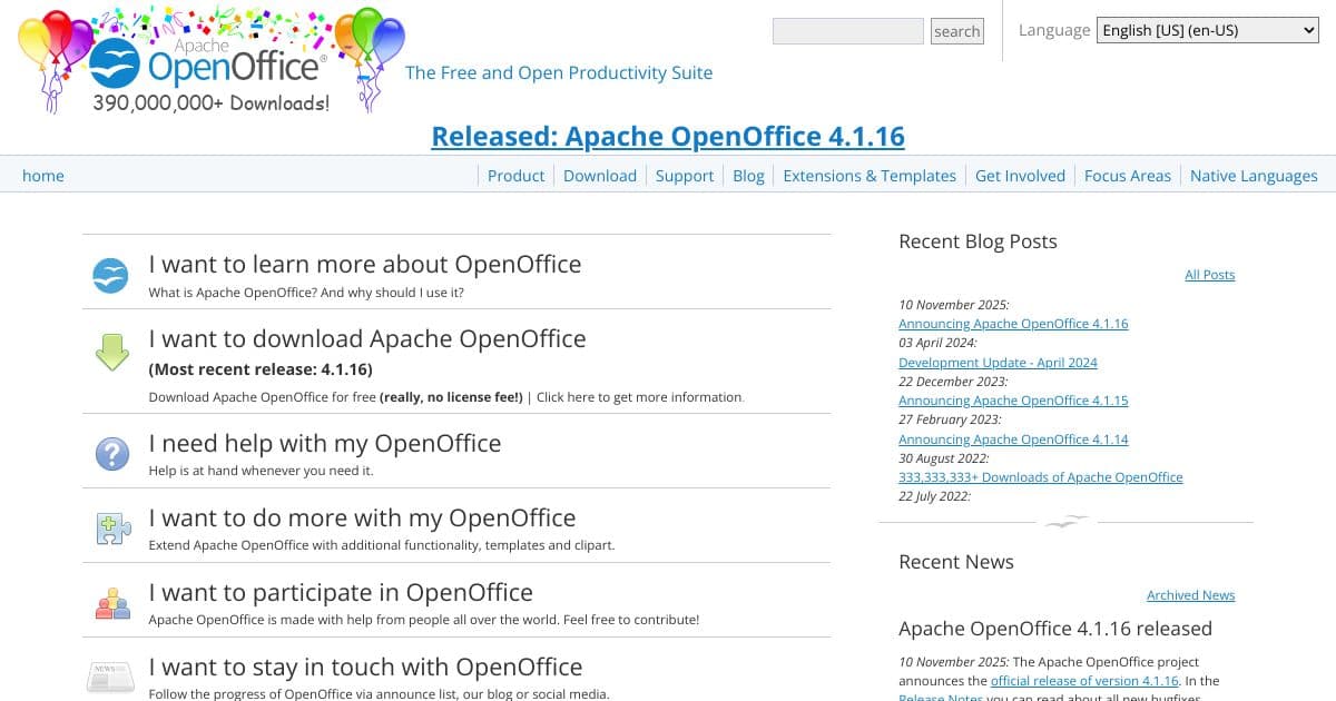 OpenOffice screenshot 1