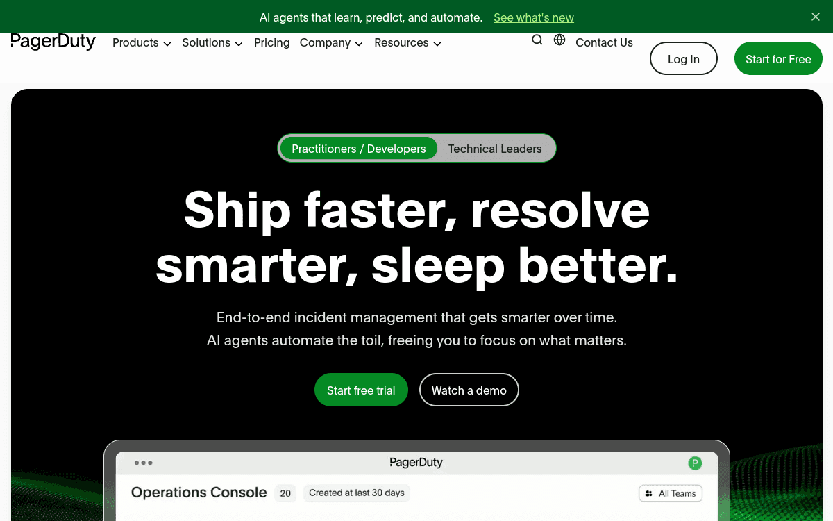 PagerDuty screenshot 1